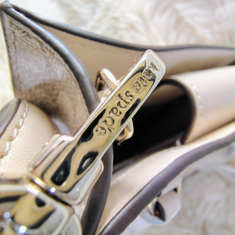 🤩Kate Spade Dark Beige and Cream Signature Spade Flower Mini Tote NWT🤩 - Picture 8 of 17